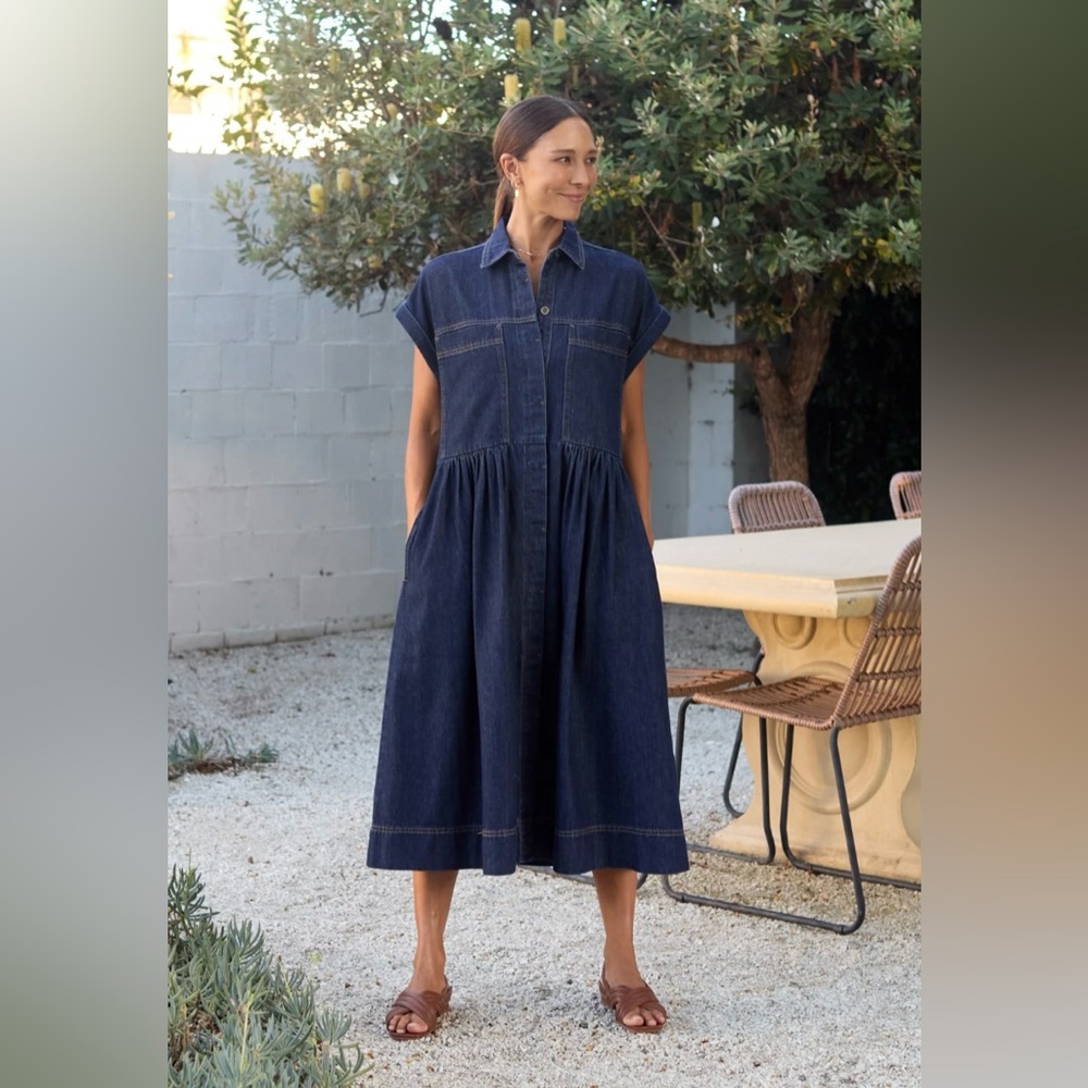 Maye Harper Denim Midi Dress